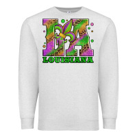 Oatmeal Heather mardi gras louisiana fleur de lis Premium Sweatshirt - Jasminsmagicworld