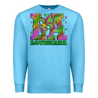 Ocean Blue mardi gras louisiana fleur de lis Premium Sweatshirt - Jasminsmagicworld