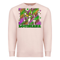 Pale Pink mardi gras louisiana fleur de lis Premium Sweatshirt - Jasminsmagicworld