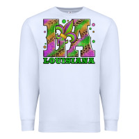 White mardi gras louisiana fleur de lis Premium Sweatshirt - Jasminsmagicworld