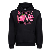 Black teach love inspire teacher valentines day Urban Hoodie - LillyAllenDesigns