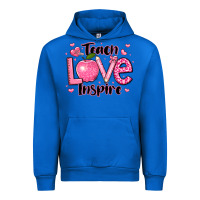 Cobalt teach love inspire teacher valentines day Urban Hoodie - LillyAllenDesigns
