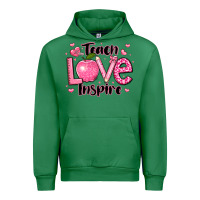 Emerald teach love inspire teacher valentines day Urban Hoodie - LillyAllenDesigns