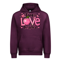Mauve Wine teach love inspire teacher valentines day Urban Hoodie - LillyAllenDesigns