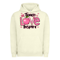 Pigment Pistachio teach love inspire teacher valentines day Urban Hoodie - LillyAllenDesigns
