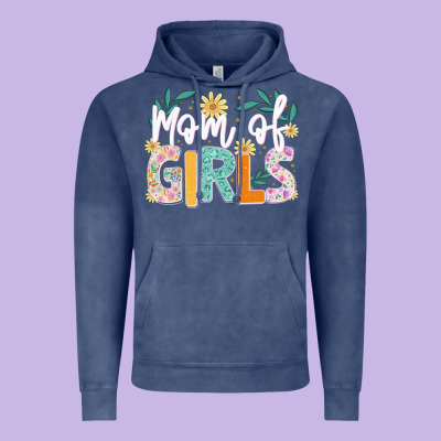 Mom Of Girls Vintage Hoodie Designed By Jahusdesignshop