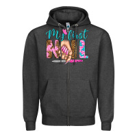 Charcoal Heather my first nail bbs Zipper Hoodie - BundleAndBundleShop