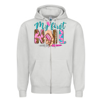 Dove Grey my first nail bbs Zipper Hoodie - BundleAndBundleShop