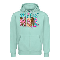 Seafoam my first nail bbs Zipper Hoodie - BundleAndBundleShop