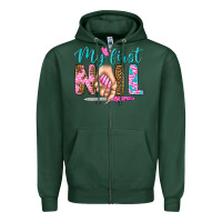 Sports Green my first nail bbs Zipper Hoodie - BundleAndBundleShop