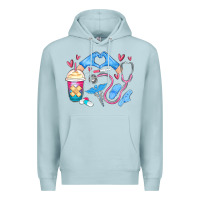 Blue Mist nurse life Premium Hoodie - MaliasSmallBusiness