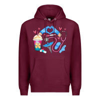 Burgundy nurse life Premium Hoodie - MaliasSmallBusiness
