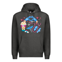 Charcoal Heather nurse life Premium Hoodie - MaliasSmallBusiness