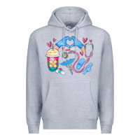 Heather Grey nurse life Premium Hoodie - MaliasSmallBusiness
