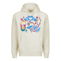Oatmeal Heather nurse life Premium Hoodie - MaliasSmallBusiness