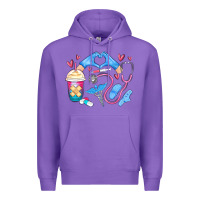 Purple nurse life Premium Hoodie - MaliasSmallBusiness
