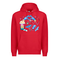Red nurse life Premium Hoodie - MaliasSmallBusiness