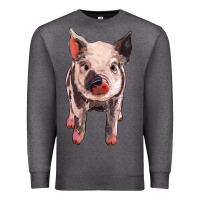 Charcoal Heather pig Premium Sweatshirt - BarkalooDesign