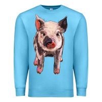 Ocean Blue pig Premium Sweatshirt - BarkalooDesign
