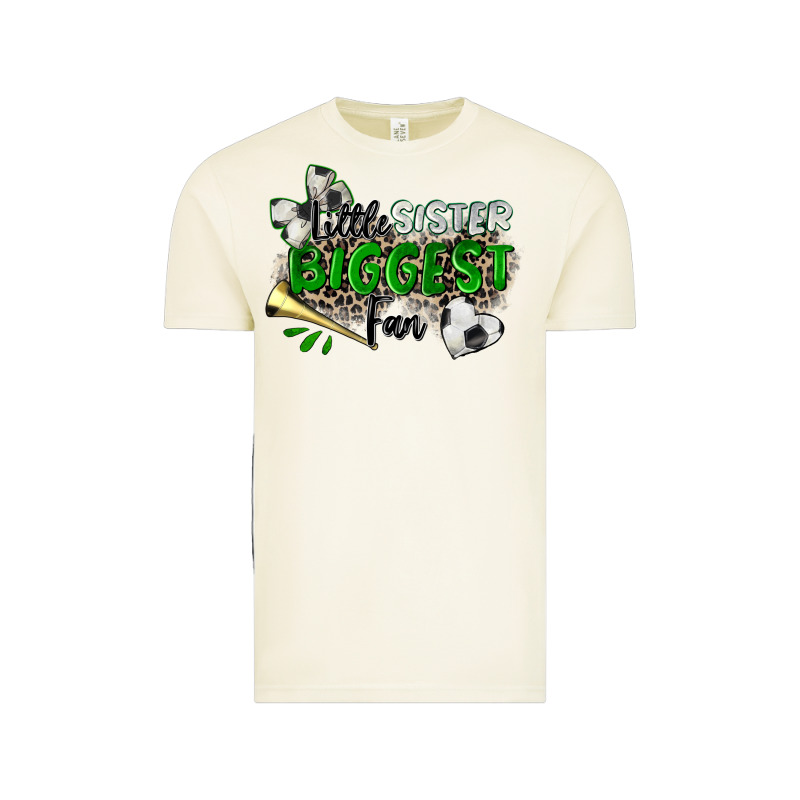 Little Sister Biggest Fan Soccer Vintage Tee by Zillion Design Studio | Teevron