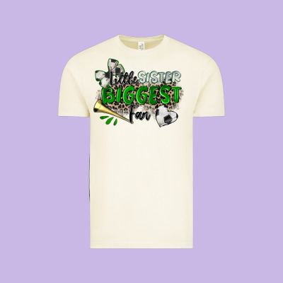 Little Sister Biggest Fan Soccer Vintage Tee Designed By Zillion Design Studio