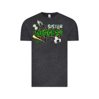 Vintage Black little sister biggest fan soccer Vintage Tee - Zillion Design Studio