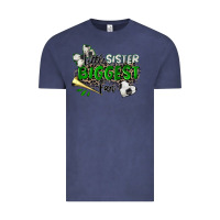 Vintage Denim little sister biggest fan soccer Vintage Tee - Zillion Design Studio