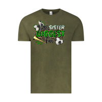 Vintage Olive little sister biggest fan soccer Vintage Tee - Zillion Design Studio