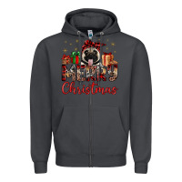 Smoke merry christmas pug Zipper Hoodie - JahusDesignShop
