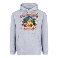 Heather Grey glamping crew Heavyweight Hoodie - NancyCooperArtShop