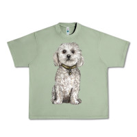 Oil Green bichon frise dog Urban Heavy Tee - BarkalooDesign