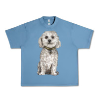 Pebble Blue bichon frise dog Urban Heavy Tee - BarkalooDesign