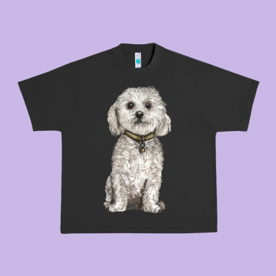 Bichon Frise Dog Urban Heavy Tee Designed By Barkaloodesign