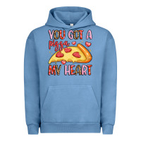 Pigment Pebble Blue you got a pizza my heart Urban Hoodie - LillyAllenDesigns