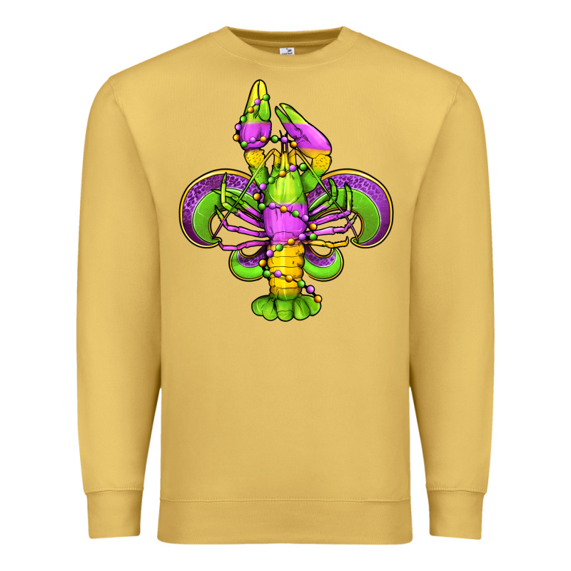 Mardi Gras Crawfish Fleur De Lis Premium Sweatshirt by Jasminsmagicworld | Teevron