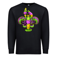 Black mardi gras crawfish fleur de lis Premium Sweatshirt - Jasminsmagicworld