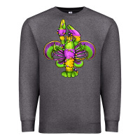 Charcoal Heather mardi gras crawfish fleur de lis Premium Sweatshirt - Jasminsmagicworld