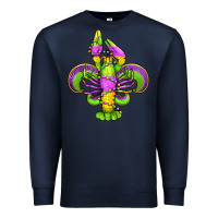 Navy mardi gras crawfish fleur de lis Premium Sweatshirt - Jasminsmagicworld