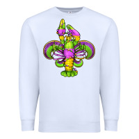 White mardi gras crawfish fleur de lis Premium Sweatshirt - Jasminsmagicworld
