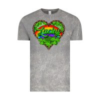Cloud Rock lucky heart with leopard Vintage Tee - RanaPortraitStore