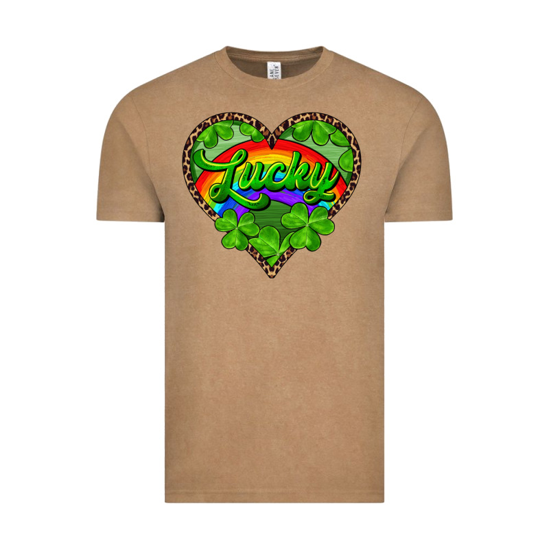 Lucky Heart With Leopard Vintage Tee by RanaPortraitStore | Teevron