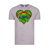 Vintage Zinc lucky heart with leopard Vintage Tee - RanaPortraitStore