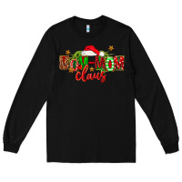 Black christmas mom mom claus Long Sleeve Tee - FaDigitalArtStudio