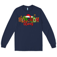 Navy christmas mom mom claus Long Sleeve Tee - FaDigitalArtStudio
