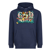 Navy god is my refugee and strength Heavyweight Hoodie - NancyCooperArtShop