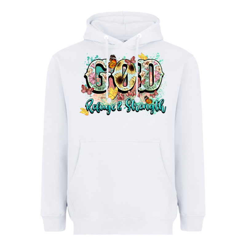 God Is My Refugee And Strength Heavyweight Hoodie by NancyCooperArtShop | Teevron