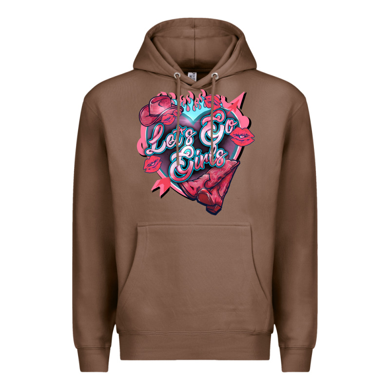 Lets Go Girls Pink Premium Hoodie by NancyCooperArtShop | Teevron