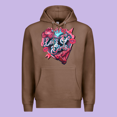 Lets Go Girls Pink Premium Hoodie Designed By Nancycooperartshop