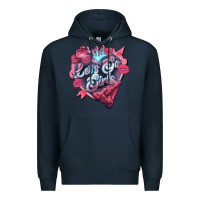Navy lets go girls pink Premium Hoodie - NancyCooperArtShop
