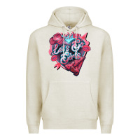 Oatmeal Heather lets go girls pink Premium Hoodie - NancyCooperArtShop